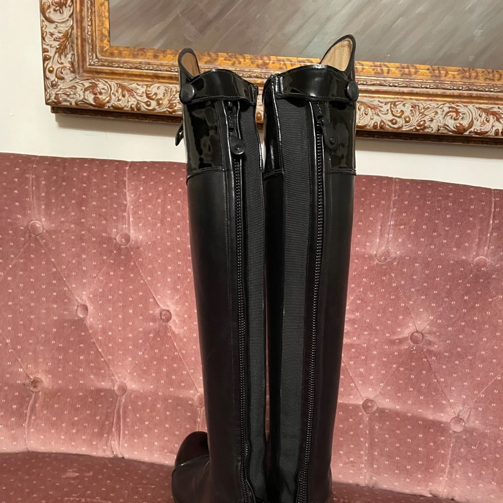 Derdau Patent & Leather Field Riding Boot - Picture 3 of 3